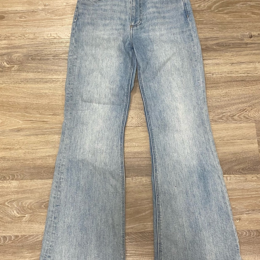 Women's Light Blue Flared Jeans